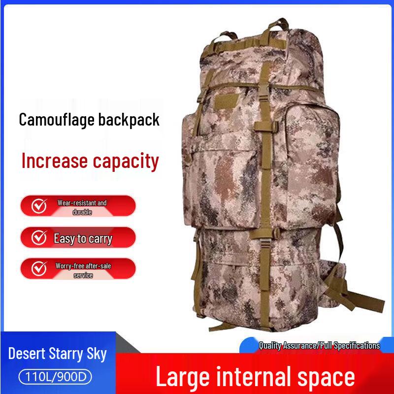 Jiangce 110L Desert Camo Outdoor Backpack