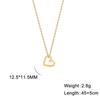 Ciondolo Cuore d'Amore Vuoto Collana in Acciaio Inossidabile Tre Modelli Gioielleria Minimalista Per San Valentino