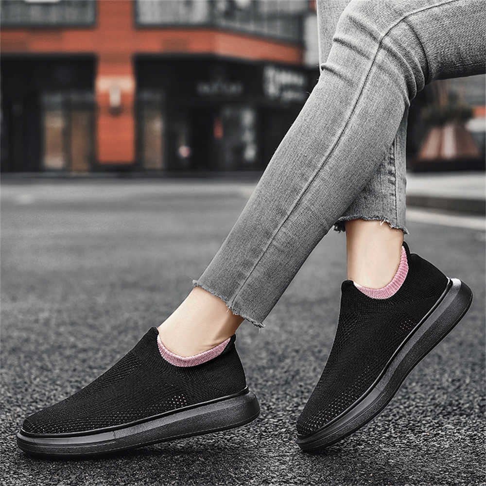 Thick Bottom Laceless Women's Autumn Sneakers Mary Jane Demi-season Boots Size 50 Women Shoes Sports Cheaper Sports-leisure