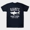 Asian Size Cotton Unisex Tshirt Print T-shirt Quint'S Shark Fishing - Amity Island 1975 Vintage T-Shirt T-shirt No-Cut Print Regular Fit