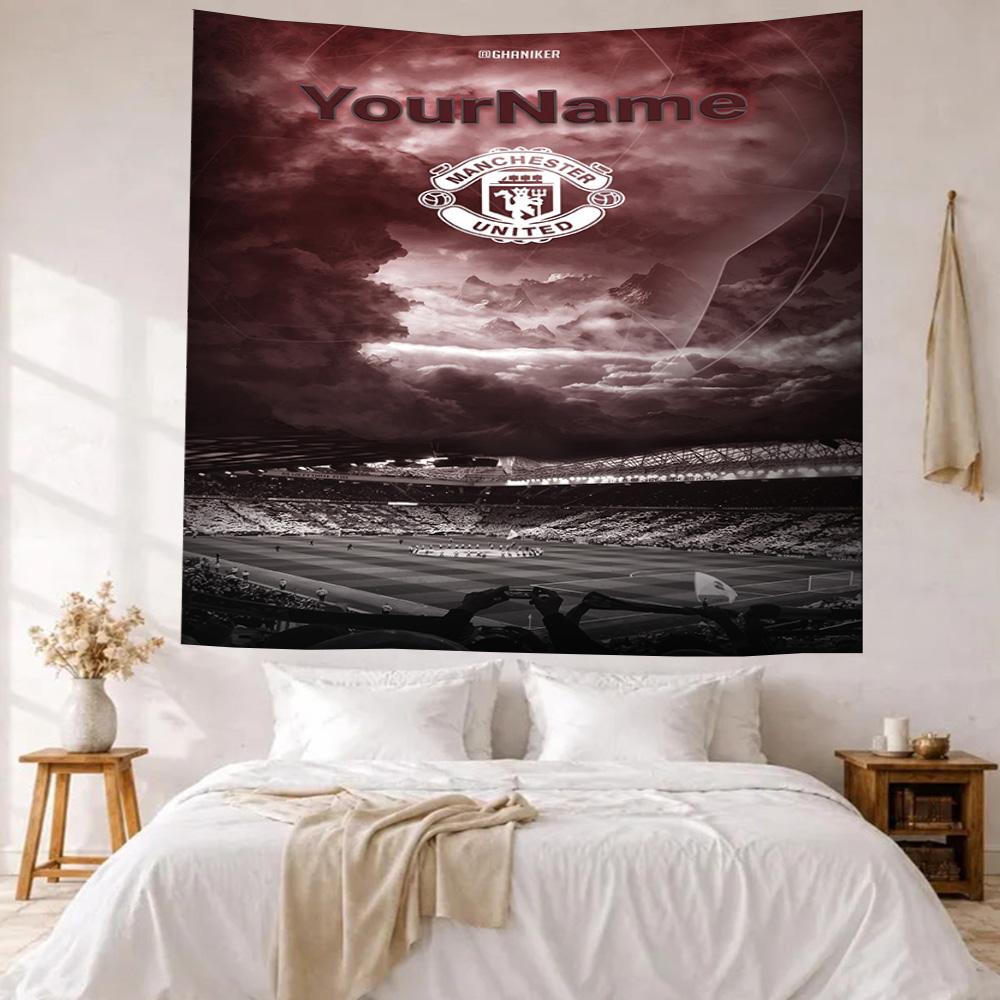 Manchester Custom Your Name Wall Decor Tapestry Art For Pet Memorial Birthdaywedding Party Backdrop Family Gift