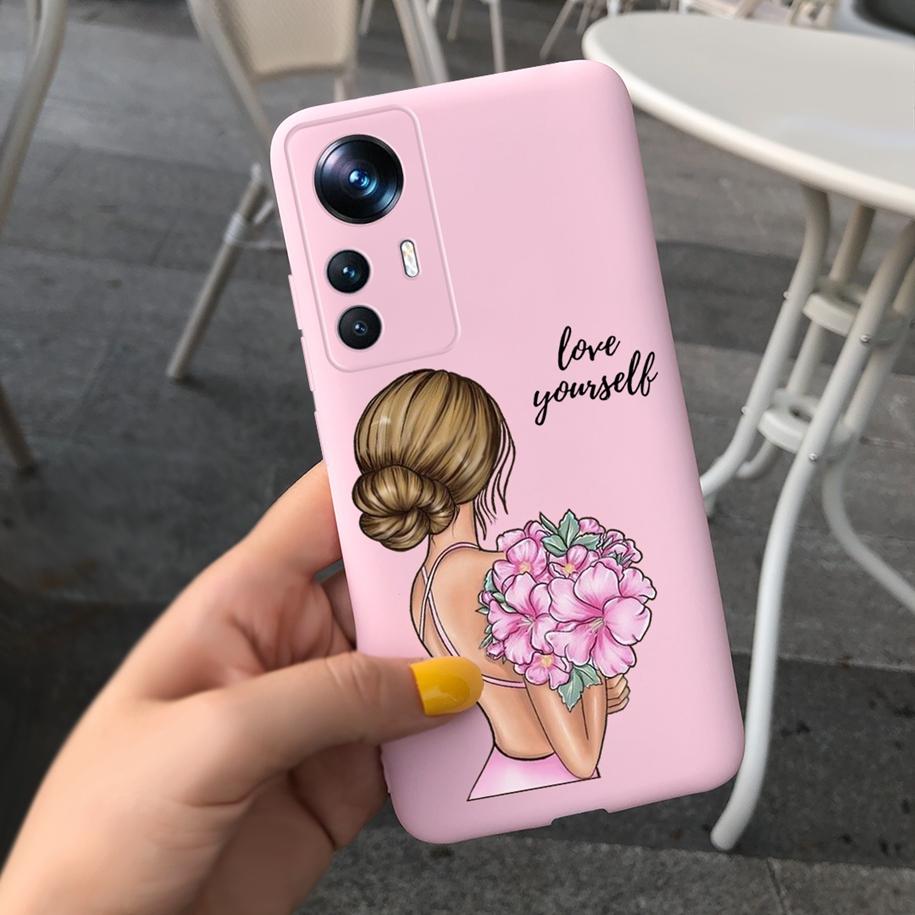 For Xiaomi 12T Pro Case 2022 Cute Sunflower Pretty Girls Cover Silicone Soft Phone Case For Xiaomi Mi12T Mi 12T Pro Cover Bumper