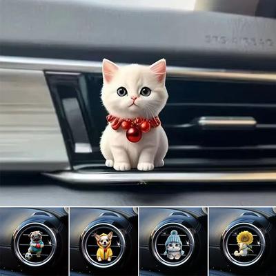 Cat Dog Car Air Freshener Diffuser Outlet Vent Perfume Clips Air Outlet Aroma Diffuser Ventilation Clip Car Interior Decoration
