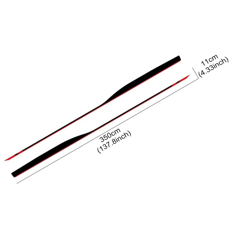 2PCS Car Door Side Skirt Line Stickers Sport Style Vinyl Decals Auto Body Decoration Stickers Accessories For Dodge Challenger