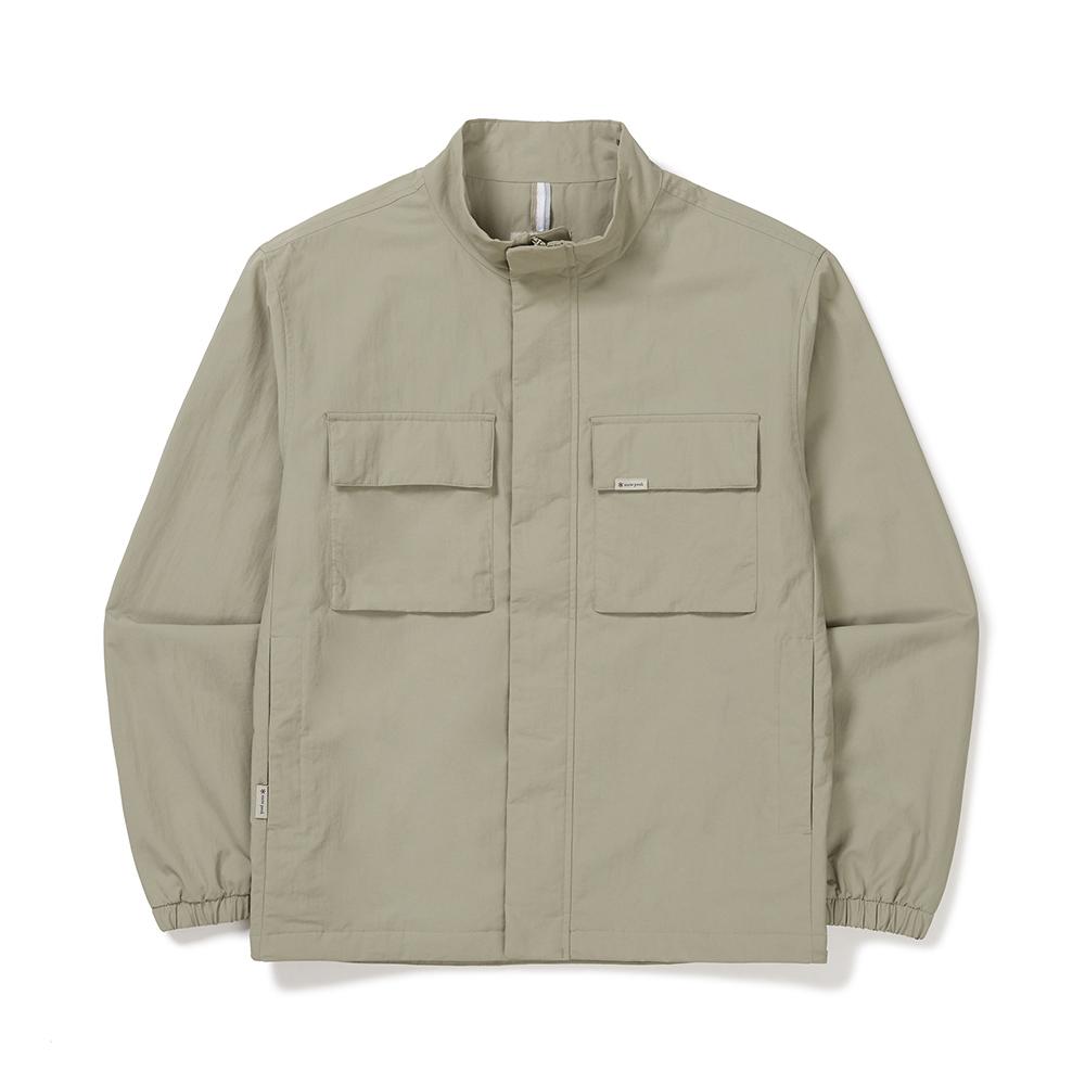 SNOWPEAK Camp Stand Neck Windbreaker Beige Gray (S24FMCWB14)
