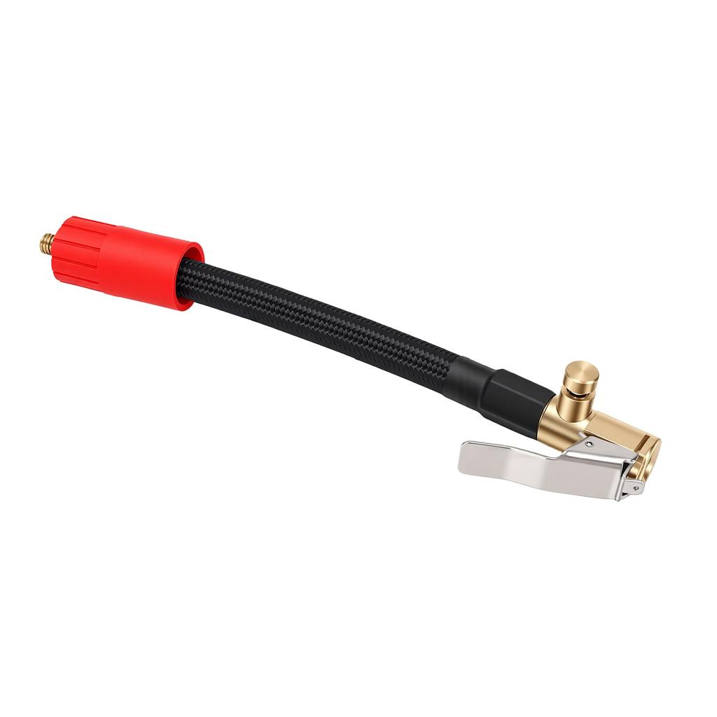 Tire Inflator Extension Tube 16cm M6 Quick Connect Clip On Air Chuck Hose for Car Motorcycle Bike Tires with Release