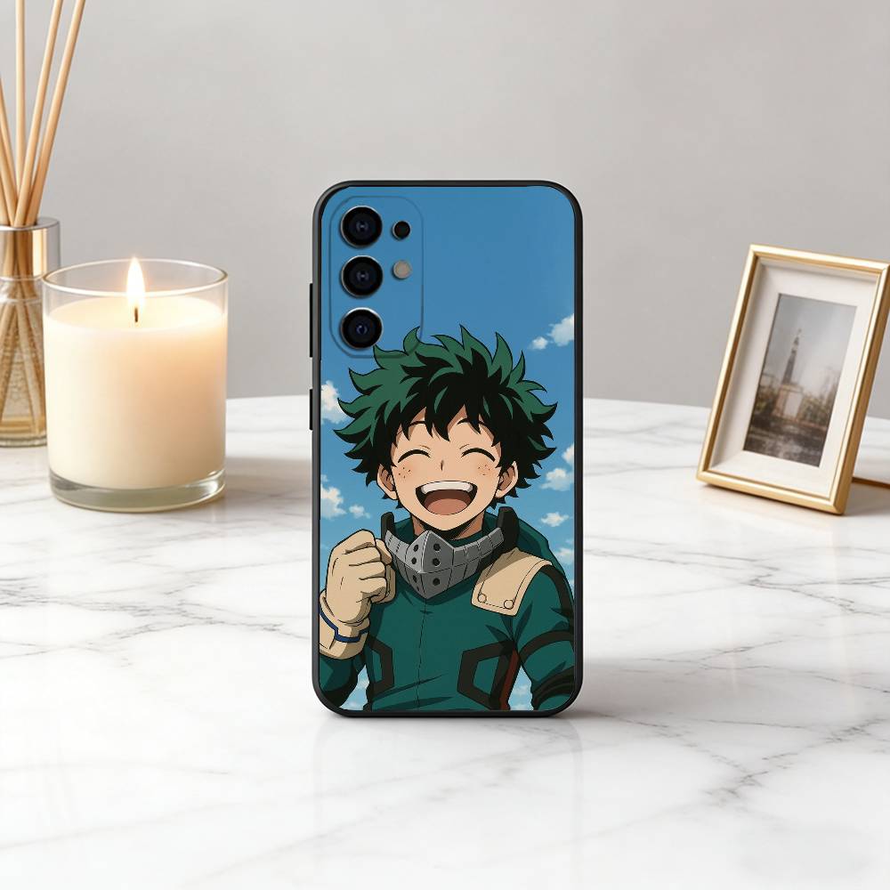 l-lzuku Boy Hero D-Deku M-Midoriya-ES Phone Case For Samsung S25,S24,S21,S22,S23,S30,Ultra,S20,Plus,Fe,Lite,Note,10,Black Cover