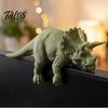 Computer Monitor Dinosaur Accessory 4 Pcs 3D Printed Topper, Fun Office Desk Decor, Toy for Cute Animal Car Dashboard Monitor, TV, Picture Frame Decor