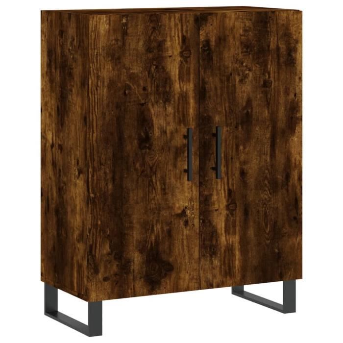VidaXL Buffet chêne fumé 69,5x34x90 cm bois d'ingénierie 827753