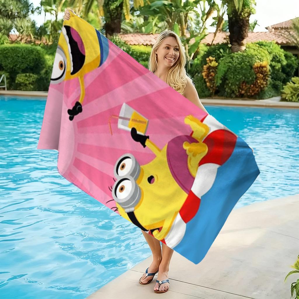 Big-eyed Cute Creature Hawaii Vacation Beach Towel Quick-drying Suitable for Beach Vacation Pool Gym Yoga Gift for Friend Family
