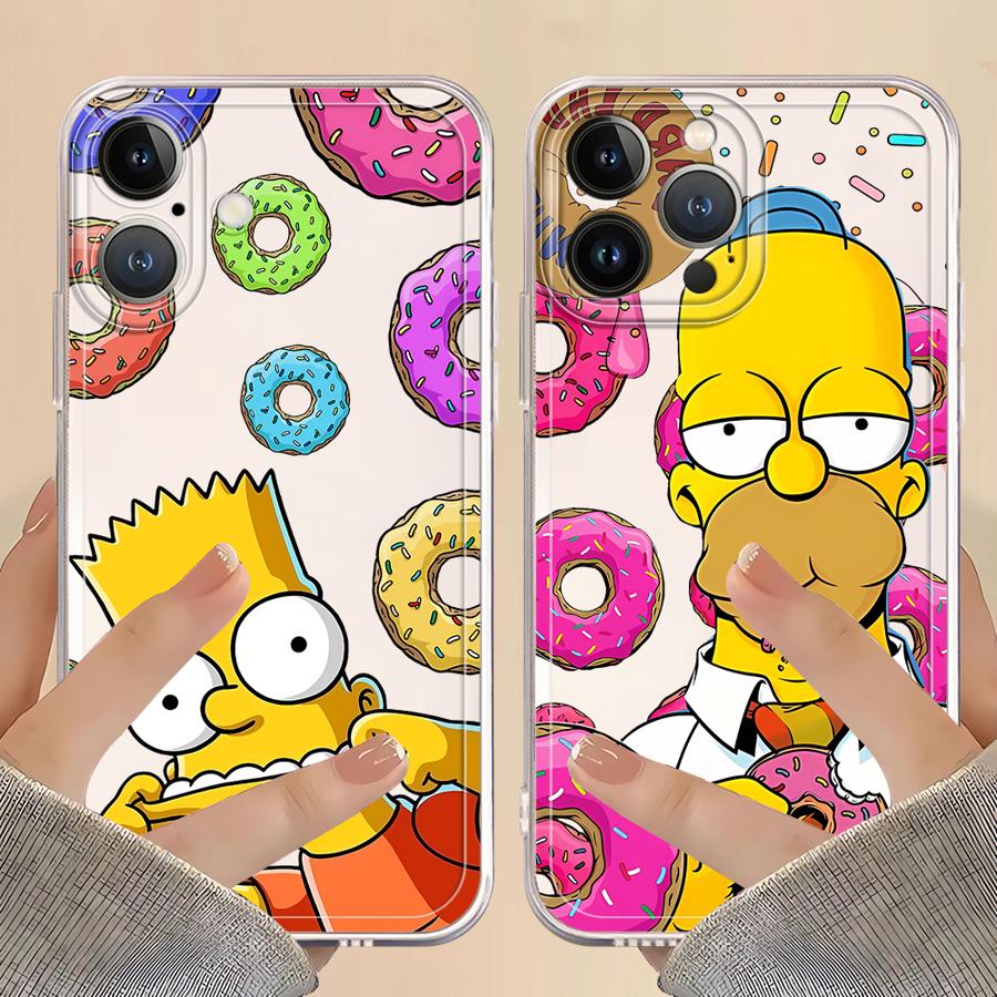 Funda Suave para Teléfono Cute The S-simpsons para iPhone 17 Pro Max Air XR 16 11 12 Mini 13 Pro XS Max 7 8 14 Plus 15