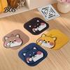 Floor Drain Lid Cartoon Dog Cover, Silicone Shower Tub Stopper with Drainage Animal Cover Holes, Sewer Anti-Odor Deodorizing Mat for Bathroom Kitchen