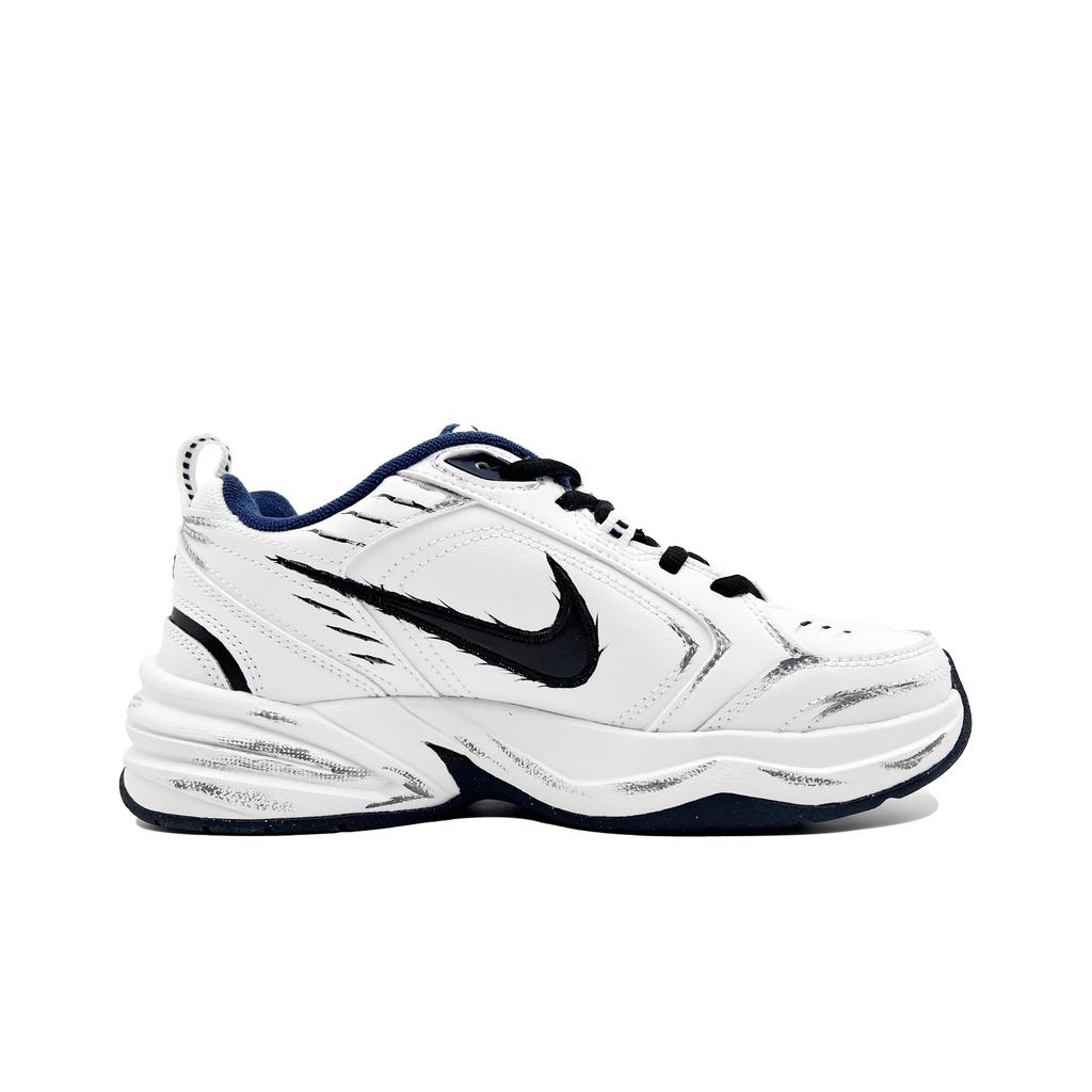 Nike Air Monarch 4 Chunky Sneakers Unisex Low Top White Blue 415445-102(Team1383-)