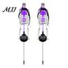 Outdoor Halloween Decorations 2Pcs Solar Skeleton Yard Stake, LED Garden Lights, Waterproof Glowing Skull Stakes Realistic Figurines for