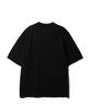 Hejiseu [His] Black Cool Linen Short Sleeve Collared Knit
