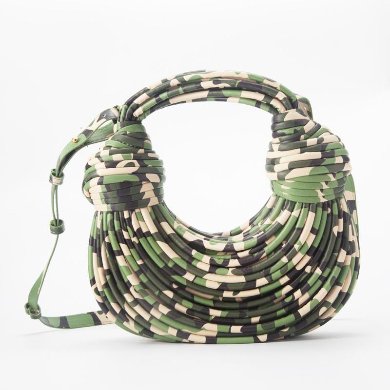 Stylish Gold Shoulder Bag French-inspired Handcrafted Woven Crossbody For Women