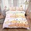 3pcs Jenga Cinnamoroll Bedding Set, Including 1 Quilt Cover and 2 Pillow Shams, Without Filling, Soft and Comfortable Home Bedroom Fabric, F