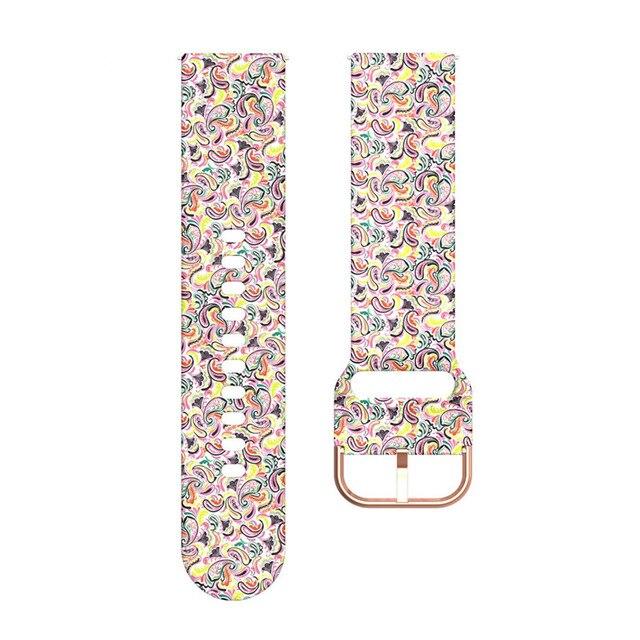 20mm 22mm Silicone Strap For Samsung Galaxy Watch Gear S3 Active 2 Graffiti Style Strap For Garmin Watch Moto 360 HuaMi Amazfit Bip Huawei Watch Band