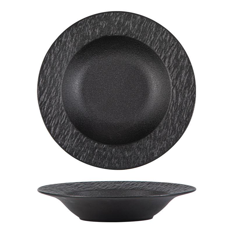 ceramic plates, dinner plates, soup plates, vegetable plates, high-grade restaurants, household round luxury pasta plates.