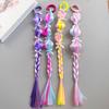 2PCS Colorful Children's Wig Braids Handmade Colorful Braided Hair Ties Wig Ponytail  Cosplay Use
