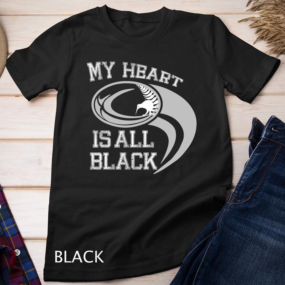 My Heart Is All Black - Rugby New Zealand Fan Unisex T-shirt