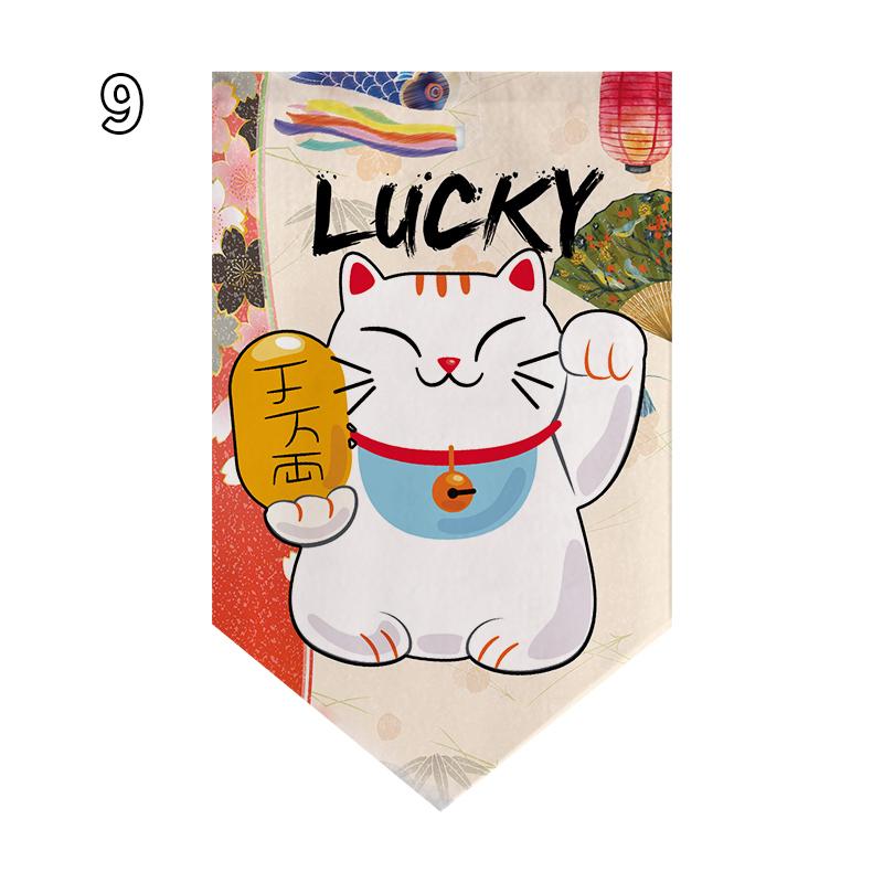 Kitchen Decor Horizontal Curtain Lucky Cat Partition Restaurant Shop Door Head Curtain Pennant Bedroom Hanging Half Curtain