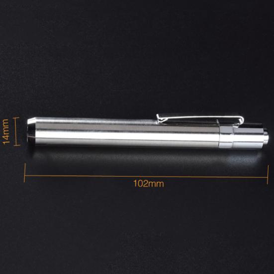 Portable Stainless Steel LED Flashlight Mini Home Medical Outdoor Torch Lamp