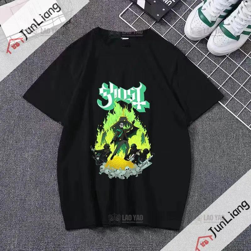 Ghost Band T-shirt Unisex's Hip Hop Graphic T-shirt Short Sleeve Casual O-neck T-shirt Band Fan T-shirt for Both Unisex and Unisex