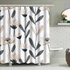 Bathroom Decor Shower Curtain Waterproof Fabric Printed Flowers Modern Simple Design