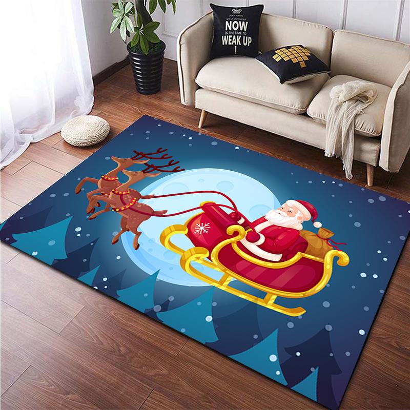 Christmas HD Printed Area Large Rug ,Carpet for Living Room Bedroom Sofa Decoration, Non-slip Floor Mats Dropshipping Alfombras
