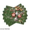 4pcs/6pcs Christmas Table Mats Suitable for Dining, Xmas Placemats with Believe Print & Ornament, Rectangular Holiday Table Decor for Home, Parties, G