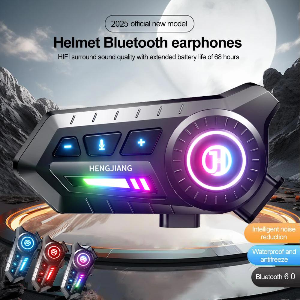 1/2PCS X3 Bluetooth 6.0 Motorcycle Helmet Headset Wireless Motor Bike Handsfree Stereo Earphone Speaker Noise Reduction With Mic
