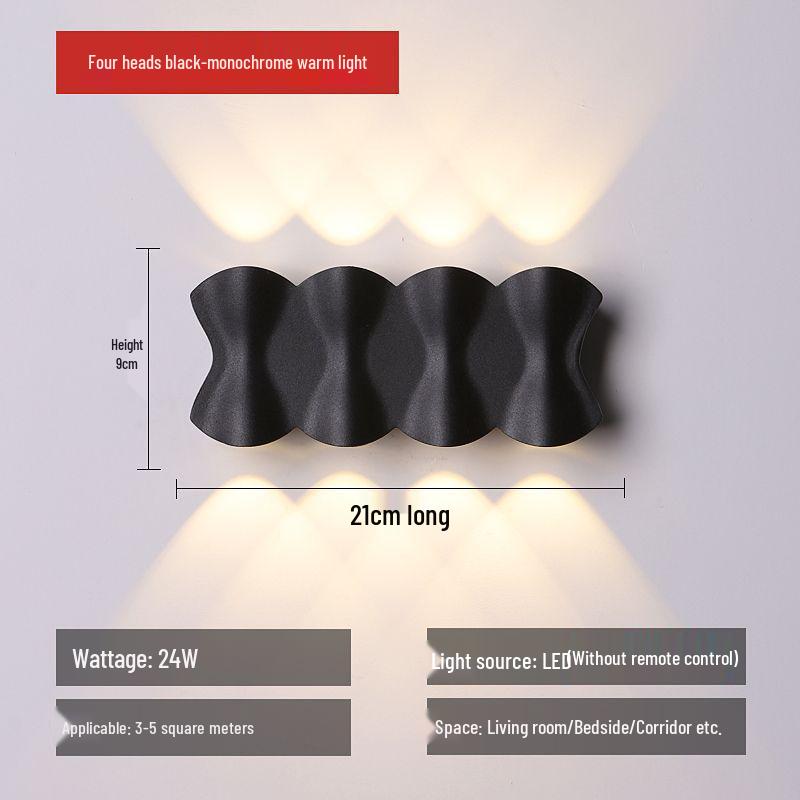 Nordic Minimalist Wall Lamp - Creative Indoor/Outdoor Waterproof Fixture for Bedroom, Living Room, Staircase, Corridor, and Courtyard.