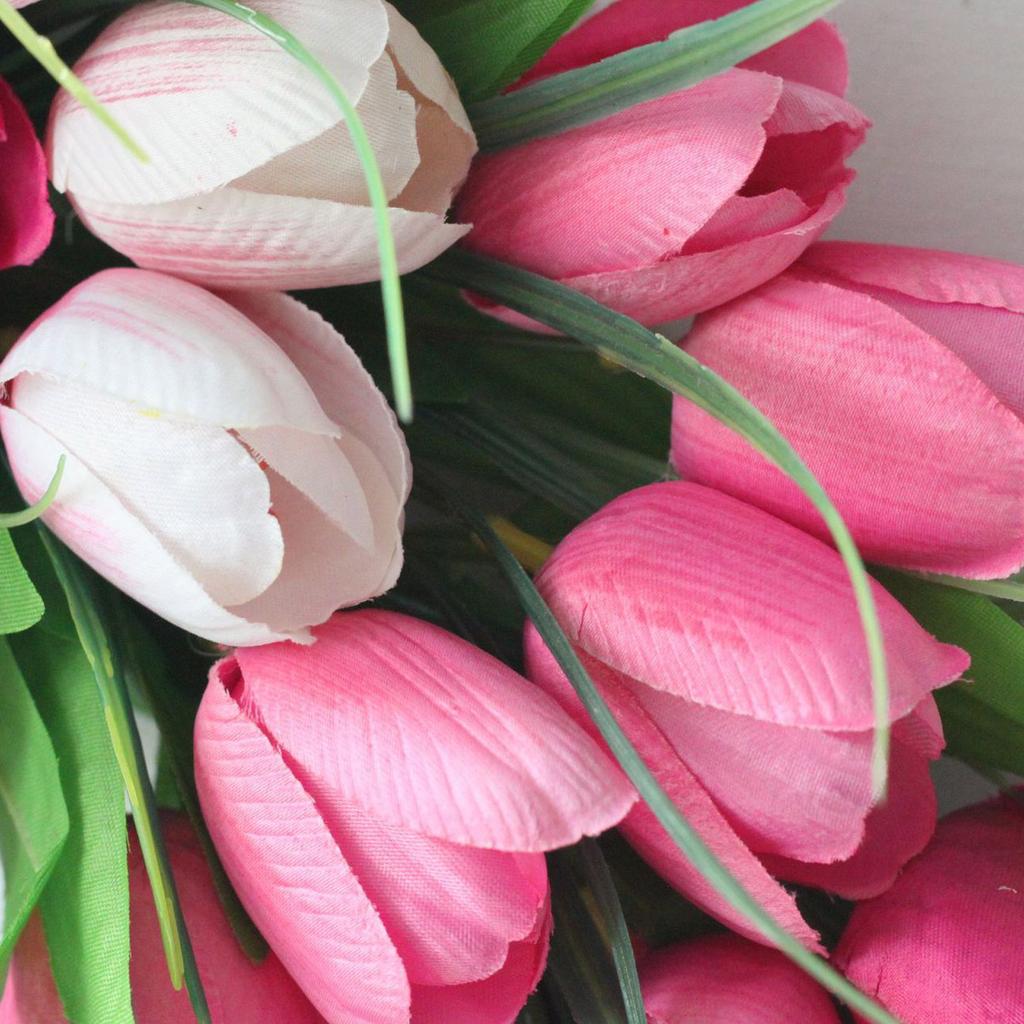 Artificial Flower Wreath Lifelike Handcrafted Front Door Spring Summer Wreath for Indoor Outdoor Holiday Weddings 50cm