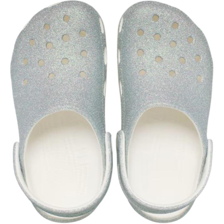 Crocs Classic Clog Comfortable Soft Durable Non-Slip Low-Top Sandals Kids sandals Silver 210986-100