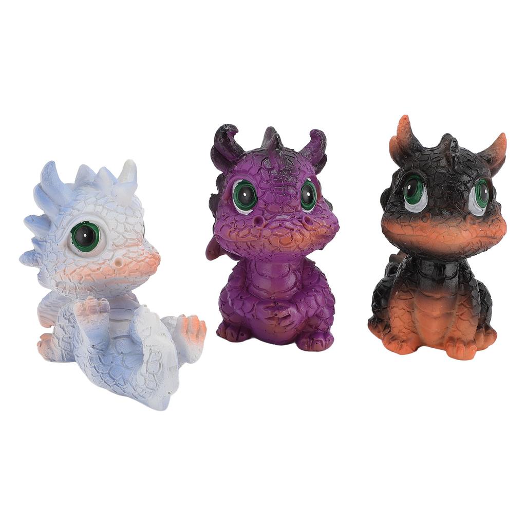 Baby Dragon Figure Resin Multifunctional Cartoon Baby Dragon Model Figure for Office Garden