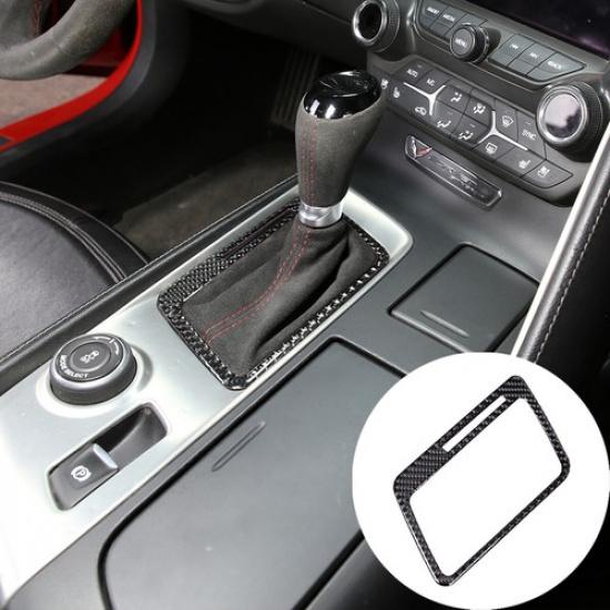 Carbon Fiber Automatic Gear Shift Panel Trim for  Corvette C7 14-19