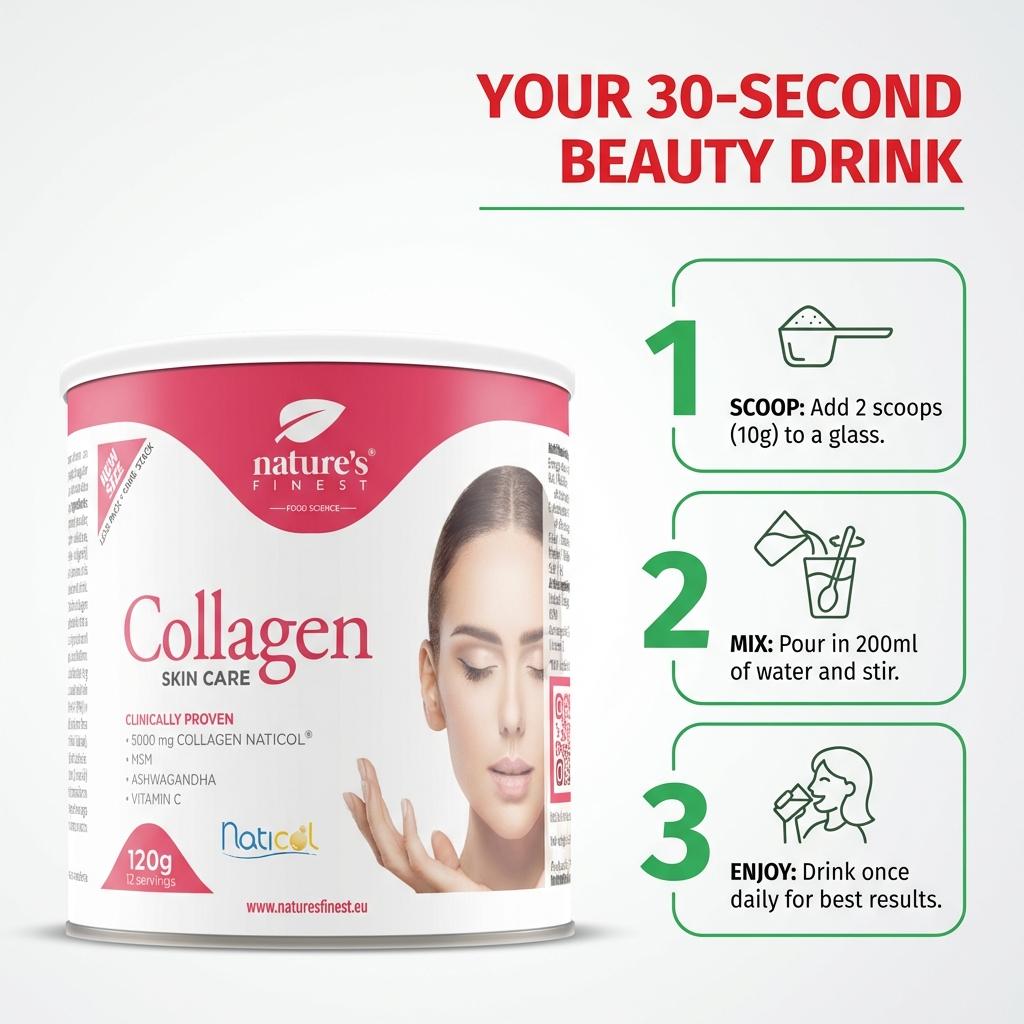Collagen Drink Mix – Naticol® Fish Collagen, MSM & Ashwagandha – 120 G