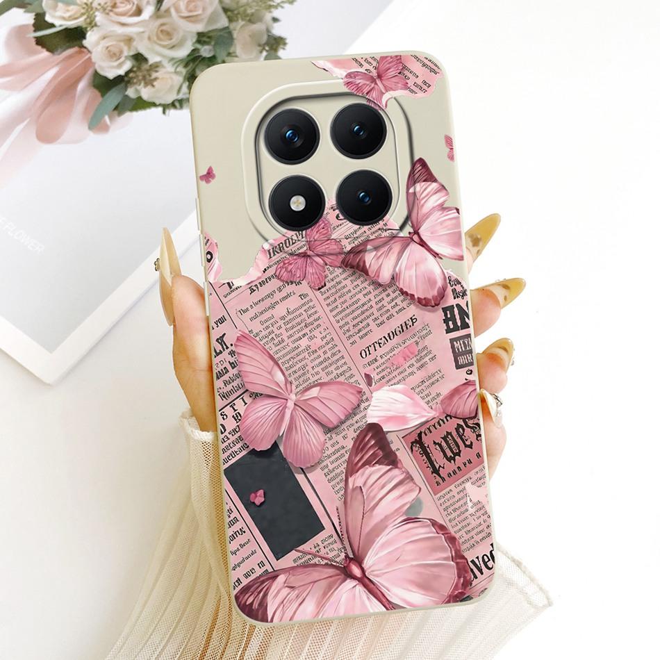 For Xiaomi Redmi Note 15 Pro+ 15Pro 5G Cute Cat Flower Cartoon Phone Case For Redmi Note 15 Pro Plus 5G Soft Silicone Bumpers