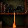 Fantasy Art Collectibles Dragon Bookshelf Nook Light with LED Flame Effect, Shelf Decor, Decor Flying Display Ornament for Study Room