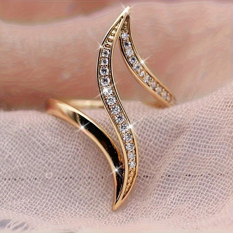 1PC Fashion High-end Design Ring, Popular Party Micro-inlaid Jewelry Women