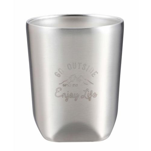 

Captain Stag (CAPTAIN STAG) Mug, Double Stainless Steel Tumbler, Vacuum Insulated, Keeps Drinks Hot or Cold, 290ml, Silver, Monte UE-3475