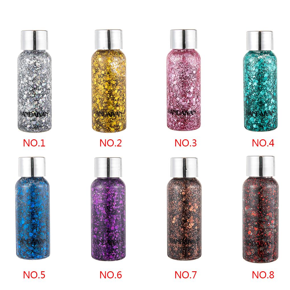 Body Facial Glitters Scales Sequins Lotion For Festival Face Makeup, Body, Hair