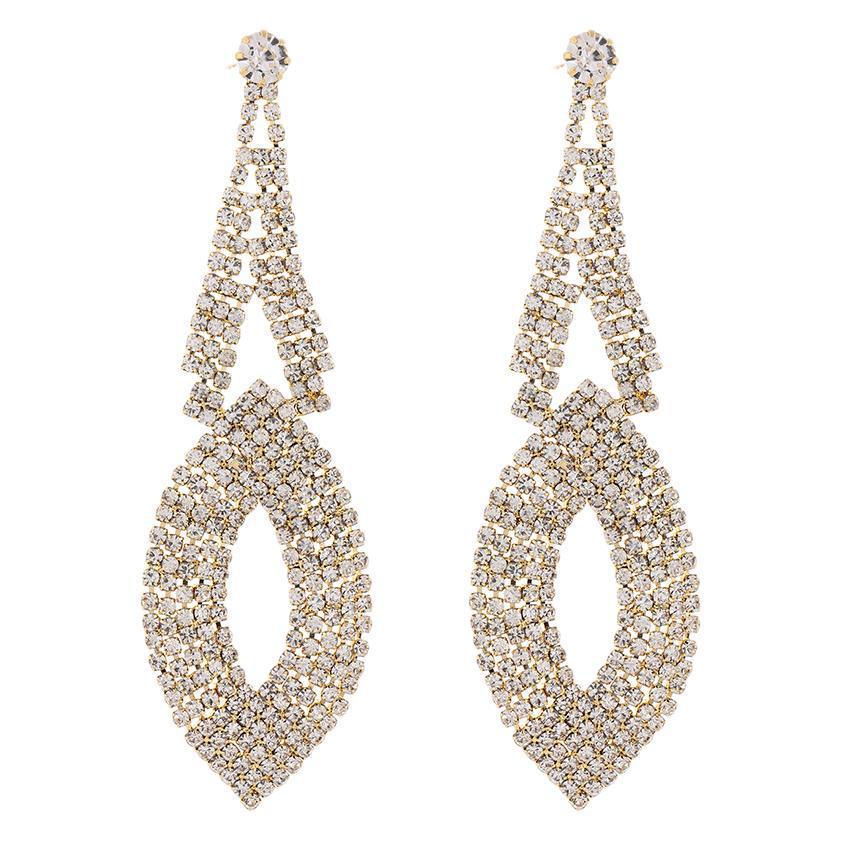 Luxury Rhinestone Tassel Earrings: Ultra Shiny, Long, and Stylish for Women