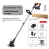 Cordless Electric Grass Trimmer Lightweight Rechargeable Lithium Battery Adjustable Handle for Backyard Garden Care
