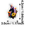 56 Gothic Dark Wind Waterproof Purple Flower Animal Stickers, Water Cup Notebook Decorative Stickers