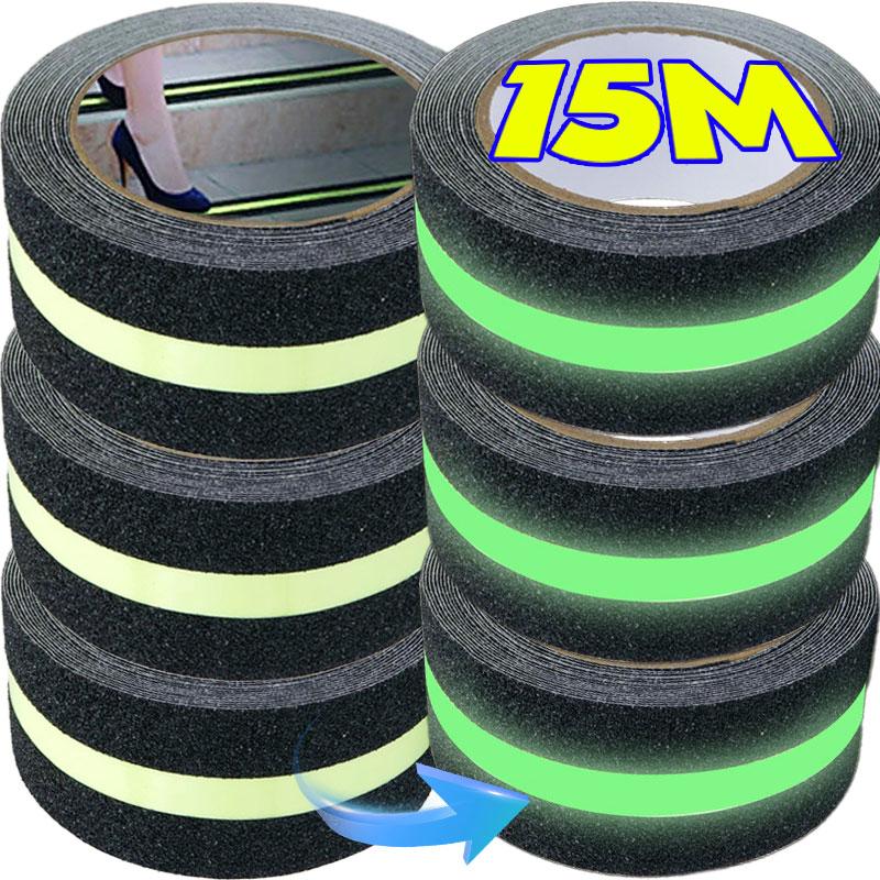 Anti Slip Warning Tape Luminous Long Lasting Non Slip Texture Secure Stickiness Dark Glow Easy Cutting Home Office Warning Tape