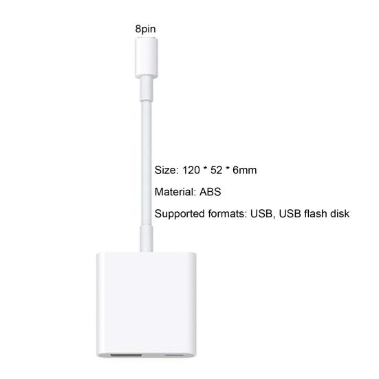 OTG Adapter Multifunctional High Speed Portable USB Keyboard Camera OTG Converter Cable for iPhone