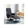 Chaise Longue - MUVOE - HOMCOM - Black Faux Leather - 10 Massage Points - Adjustable Backrest