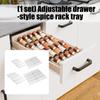 Acrylic Spice Organizers Step Tray Adjustable for Drawer Storage with Simple Setups
